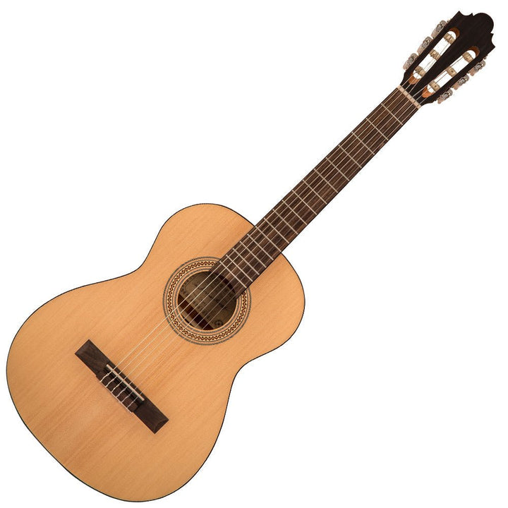 Santos Martinez Principante 3/4 Size Classic Guitar ~ Natural Open Pore - Ev - Entz Music