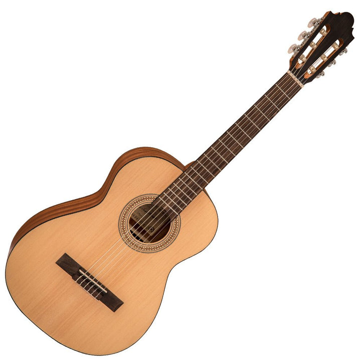 Santos Martinez Principante 3/4 Size Classic Guitar ~ Natural Open Pore - Ev - Entz Music