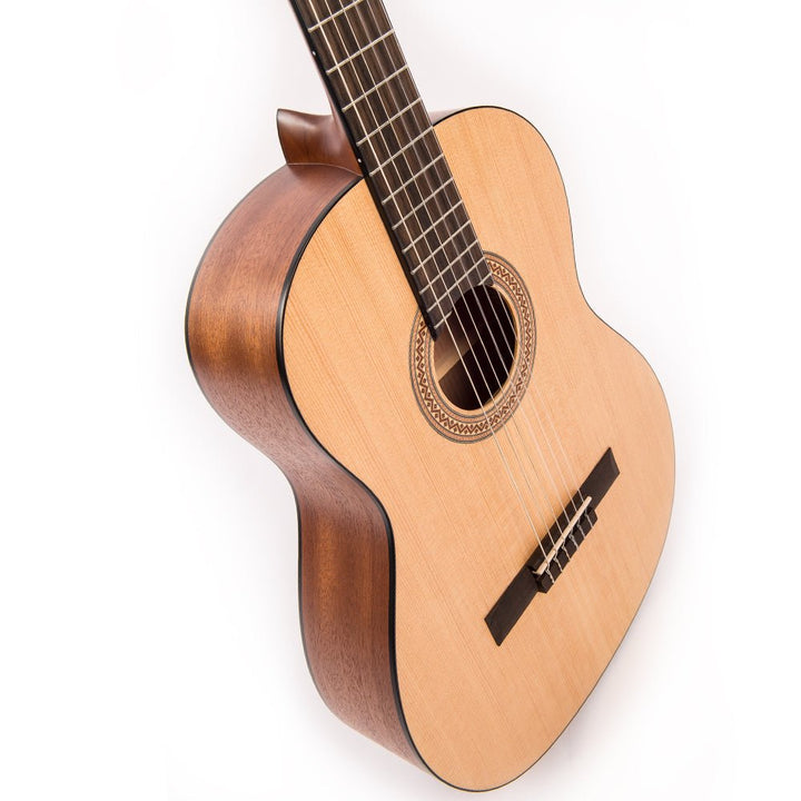 Santos Martinez Principante 4/4 Size Classic Guitar ~ Natural Open Pore - Ev - Entz Music