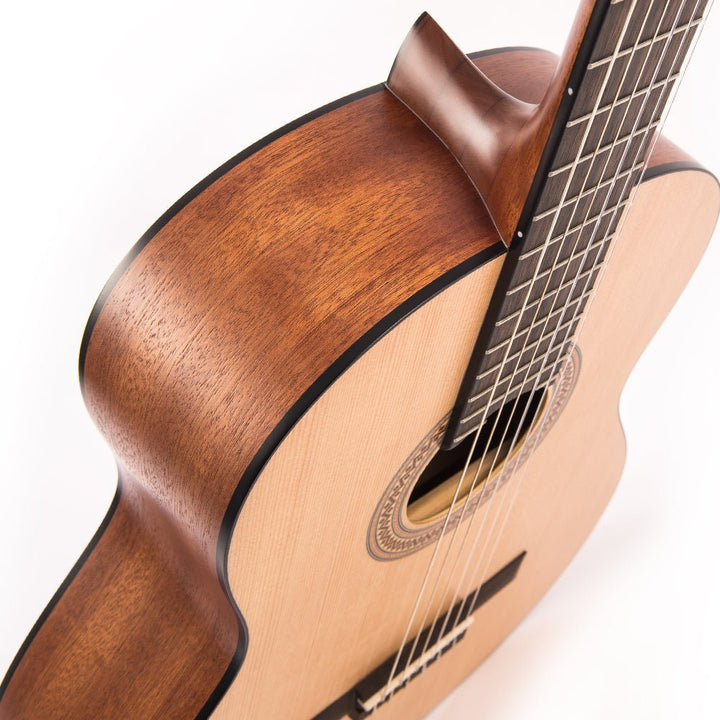 Santos Martinez Principante 4/4 Size Classic Guitar ~ Natural Open Pore - Ev - Entz Music