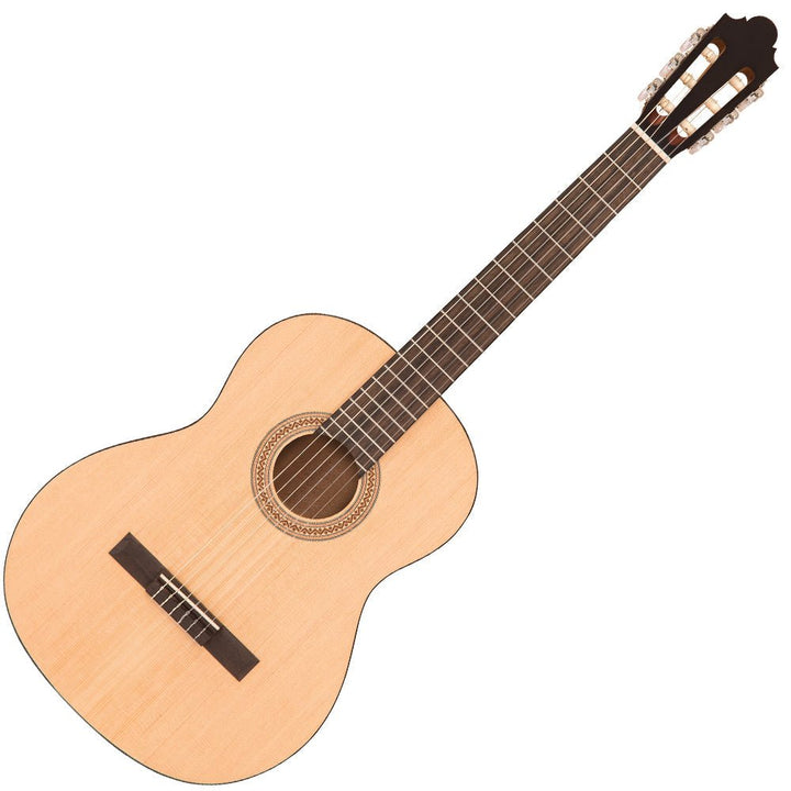 Santos Martinez Principante 4/4 Size Classic Guitar ~ Natural Open Pore - Ev - Entz Music