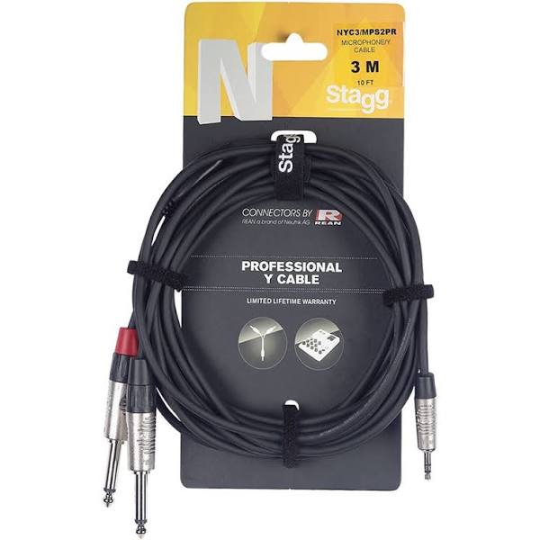 Stagg Deluxe Mini Stereo Jack Lead - 3m