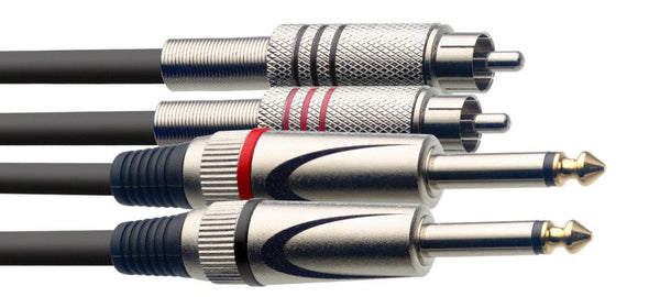 Stagg Twin cable, jack/RCA (m/m), 1.5 m (5') STC1,5PCM - Ev - Entz Music