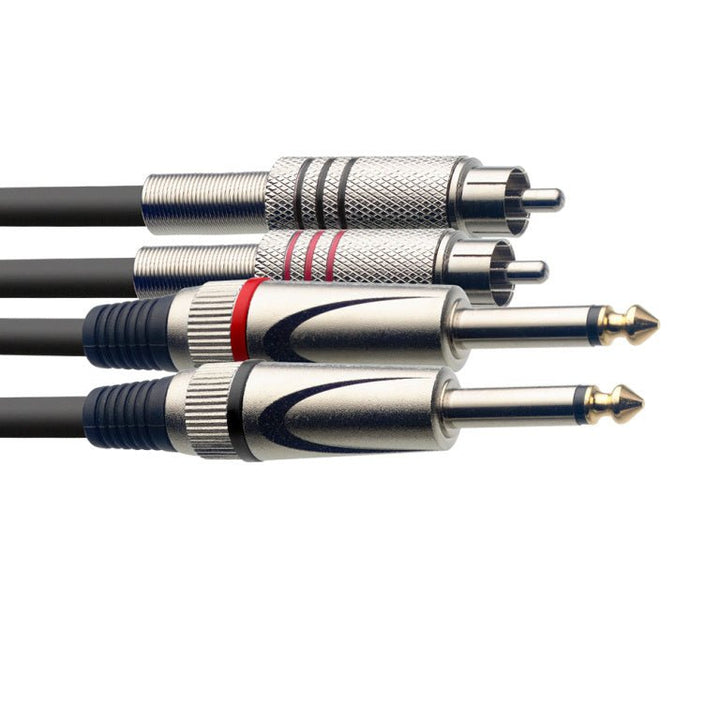 Stagg Twin cable, jack/RCA (m/m), 1.5 m (5') STC1,5PCM - Ev - Entz Music