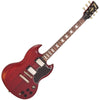Vintage VS6 ICON Electric Guitar ~ Distressed Cherry Red - Ev - Entz Music
