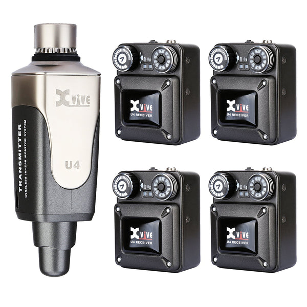 Xvive In - Ear Monitor Wireless System with 4 Receivers - Ev - Entz Music