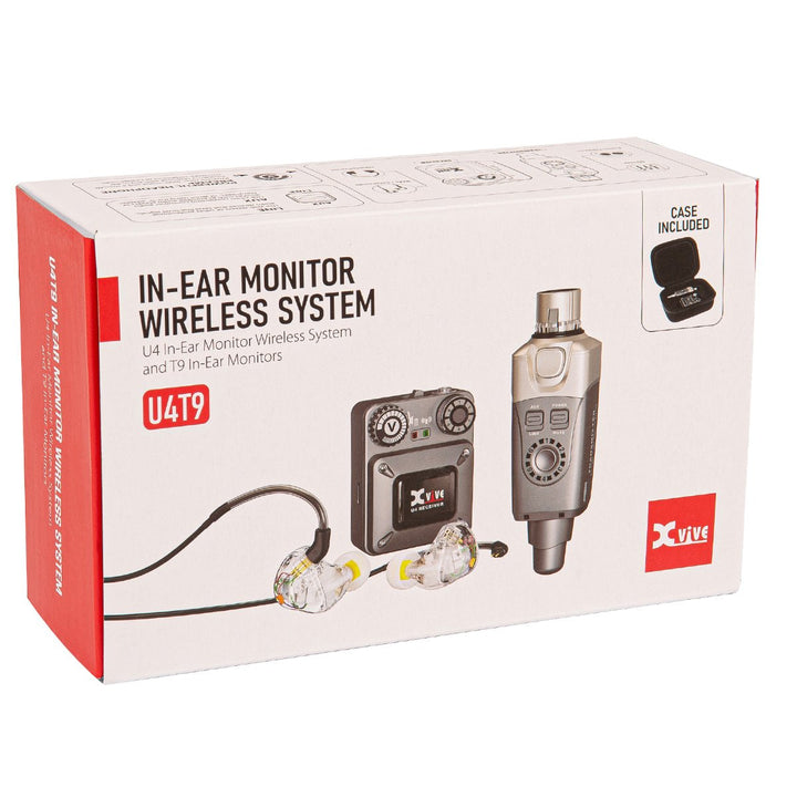 Xvive In - Ear Monitor Wireless System with T9 In - Ear Monitors and Travel Case - Ev - Entz Music